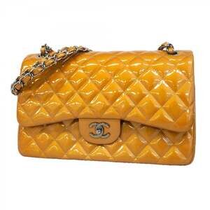 Chanel Shoulder Bag, Deca Matelasse, Double Flap, Chain, Patent Leather, Bron...